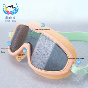 Lunettes de natation à grande monture pour myopie, anti-buée, lentille HD en PC, silicone, unisexe - Product Image 4