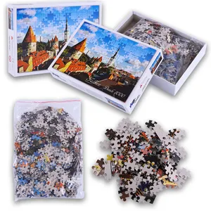 Puzzles personnalisés pour enfants, jeux de cerveau, jeux de Puzzle pour <span class=keywords><strong>adultes</strong></span>, 100 500 1000 pièces en papier, Puzzle unisexe 501 ~ 1000 - Product Image 1