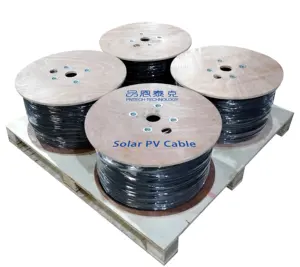 Certificação TUV XLPO XLPE cabo solar de energia solar PV1-F cobre 1x4mm2 6mm2 10mm2 cabo de fio elétrico