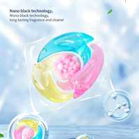 Tisbene Gel lessive en perles 4-en-1 haute concentration écologique, nettoyage en profondeur, protection des couleurs, parfum longue durée