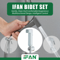 IFAN Robinetterie de douche en acier inoxydable, Ensemble douchette WC portative, Pulvérisateur de bidet pour salle de bain