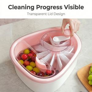 Factory Portable Fruit <b>Vegetable</b> Washing Machine Cleaner Spinner Bowl With <b>Brush</b> Efficient Cleaning Tool for Kitchen - Product Image 6
