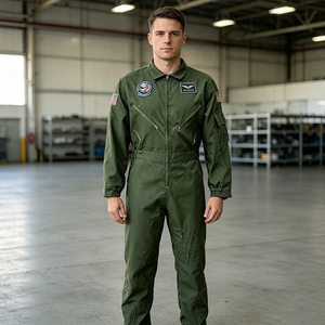 Disfraz de Piloto de <span class=keywords><strong>Top</strong></span> <span class=keywords><strong>Gun</strong></span> para Adultos, Traje de Piloto de Combate Verde Oliva con Parches, Disfraz de <span class=keywords><strong>Cosplay</strong></span> para Fiesta de Halloween - Product Image 6