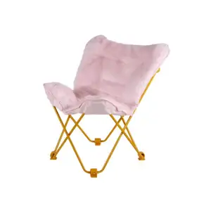 Sillas de mariposa para sala de estar de fábrica, sillas de mariposa suaves plegables cómodas portátiles de lujo para exteriores