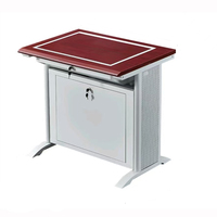 Vente en gros de bureau d'ordinateur à rabat moniteur LCD de bureau à rabat Table de bureau pour salle de classe bureau d'ordinateur avec rangement