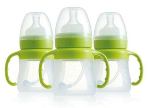 Bouteille de lait en silicone de qualité alimentaire sans poignée, bec souple anti-colique, sans BPA, pour nourrissons, 240 ml, 8 oz, logo personnalisé - Product Image 4