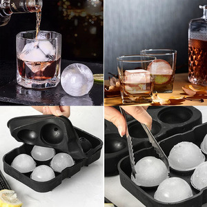 Molde de Silicona Ecológico para Hacer Bolas de Hielo de 6 Cavidades, Embudo de Grado Alimenticio, Fácil de Usar, Herramientas para Helados, Whisky, PERFOSO, Multicolor - Product Image 5