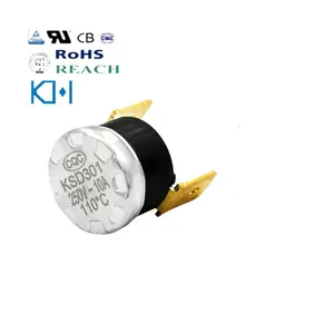 KH 증기 세탁기술자 보온장치 KSD301 열 스위치 보온장치 120 NC 스위치 수동 리셋