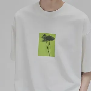 Camiseta en blanco con sublimación deportiva de ajuste estándar 50 Poly 50 algodón einfaches camiseta de gran tamaño con estampado personalizado camiseta con hombros caídos