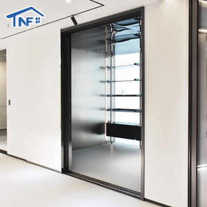 גדול כפול חתוך אלומיניום פטיו דלת חבויים הזזה זכוכית כיס חיצוני קיפול מסך קיפול נירוסטה - Product Image 3