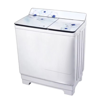 Laveuses à charge supérieure portables électriques manuelles semi-automatiques pour vêtements Grandes machines à laver en acier inoxydable à double baignoire avec sécheuses
