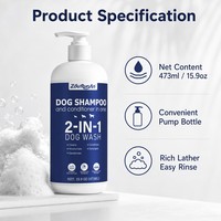 Shampooing et après-shampoing pour chien 2-en-1 Zourunan, nettoyage en profondeur, désodorisant, lavage pour animaux de compagnie, étiquette privée, OEM, vente en gros