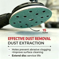 Obtenez des finitions métalliques lisses grâce à un disque abrasif en oxyde d'aluminium vert de 125 mm (5 pouces) P240 à 15 trous