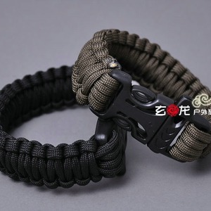 <b>Paracord</b> <b>Bracelet</b> Gray Nylon Seven Hearts Durable Outdoor Survival Gear - Product Image 3