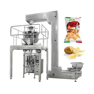 Factory direct supply automatic 10/14 heads weigher Banana Potato Chips Crisp food nitrogen filling packaging machine