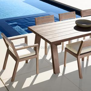 Ensemble <span class=keywords><strong>de</strong></span> canapés d'extérieur modernes <span class=keywords><strong>haut</strong></span> <span class=keywords><strong>de</strong></span> <span class=keywords><strong>gamme</strong></span> en teck pour hôtels et villas – Grande combinaison <span class=keywords><strong>de</strong></span> meubles en bois anti-corrosion - Product Image 6