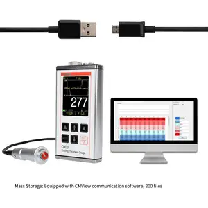 YUSHI-pantalla a Color CM30F 0-3000um, medidor de espesor de recubrimiento de Zinc con USB, novedad de 2021