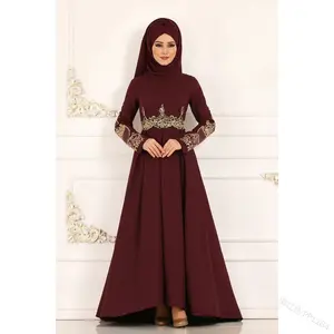 Robe de soirée Maxi à manches longues pour femmes, vêtements islamiques décontractés, style arabe musulman, dubaï