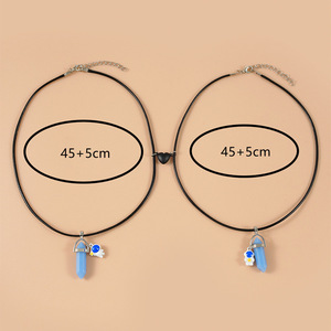 Pendentif hexagone phosphorescent Couple collier homme et femme astronaute amour aimant bijoux lumineux meilleur ami colliers - Product Image 4