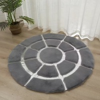 Direktversand ab Werk Rabattierter Polyester-Teppich Runder Teppich Flauschiger Plüschteppich für Wohnzimmer Schlafzimmer
