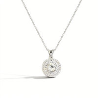 Collier de fiançailles en argent sterling 925 avec topaze naturelle, pendentif double halo soleil, pierre de naissance de novembre, bijoux de luxe