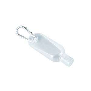 15/415คอCustom 30Ml 1OzพลาสติกPETGแขวนHand SanitizerเจลขวดCarabinerพวงกุญแจคลิปและฝาพับ - Product Image 1