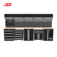 Système de rangement modulaire pour garage, armoire à outils en acier galvanisé robuste, établi, rangement d'atelier, 13 tiroirs, panneau perforé