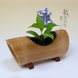 Bamboo Vase JH 01 Handmade Asian Zen Style Home Decorative Flower Pot - Product Image 1