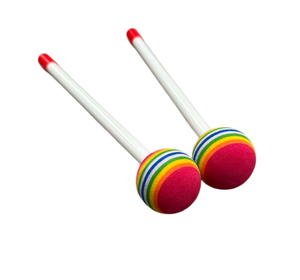 Wholesale Orff Percussion Instrument Rainbow Sponge & <b>Plastic</b> Colorful <b>Drum</b> Hammer Lollipop Drumsticks - Product Image 4