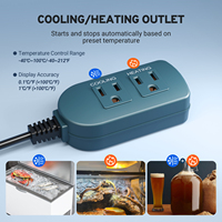 Contrôleur de température numérique ITM-TC01, double prise pour chauffage et refroidissement, 1200W/2300W