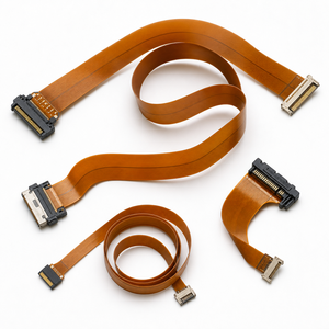 Cable FPC Personalizado, Cable Plano Flexible de 0.5mm 1.0mm de Paso, Fabricante de Ensamblaje LVDS OEM - Product Image 1