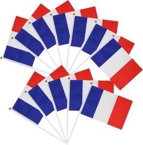 Envío rápido de la bandera del poste de plástico canadiense americano para el juego de pelota que agita la bandera colgante Poste de madera mexicano Mini Bandera de mano - Product Image 3