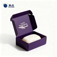 Boîte d'emballage en papier pour savon pliable personnalisée, base carrée en carton ondulé recyclable et écologique, fournie directement par l'usine