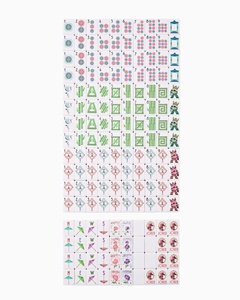 Set di Mahjong Americano in Acrilico Rosa e Arancione Stile <span class=keywords><strong>Sura</strong></span> con Motivo a Cavallo - Product Image 4