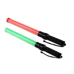 54cm 저렴한 가격 도로 안전 휴대용 레드 그린 LED 교통 지팡이