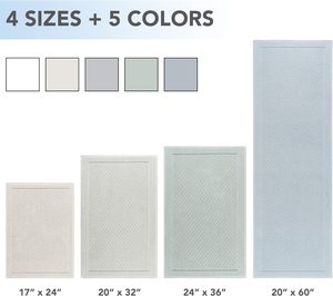 Tappetino da bagno in tessuto con tessuto di alta qualità assorbente con rivestimento antiscivolo per doccia e vasca da bagno con pavimento in cotone - Product Image 4