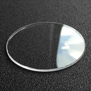 Double Dome 1.5Mm Tebal 30 ~ 40Mm Dia Kekerasan Tinggi dan Emulsi Safir Kristal Menonton Kaca Pengganti