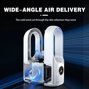 Portable Bladeless Air Cooler with LED Display 6-Speed USB-Powered Eco-Friendly Quiet Operation for Home & Office Use - Product Image 5