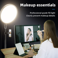 Trépied de photographie professionnel avec éclairage d'appoint plein écran 13 pouces, lumière de maquillage pour diffusion en direct, CRI Ra>94, étanche - Vente en gros