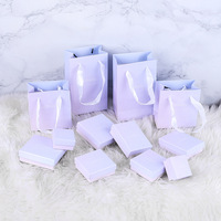 Boîte cadeau de luxe en carton pour bijoux, avec impression violette, pour bracelets et bijoux en gros