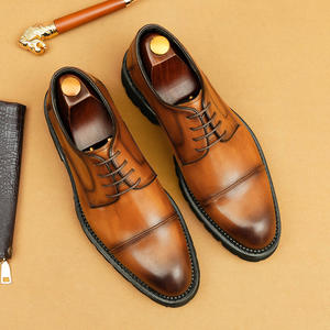 รองเท้าหนังแท้แบบผูกเชือกสำหรับผู้ชายรองเท้าลำลองแนวธุรกิจออกแบบให้มีพื้นรองเท้าด้านนอกเป็นยางกันลื่นระบายอากาศได้ดี - Product Image 3