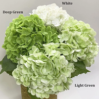 Yastouay 1 Buah Bunga Hydrangea Sutra Realistis Buatan 21" Putih Dekorasi Rumah Lengkap untuk Pesta Pernikahan Centerpieces
