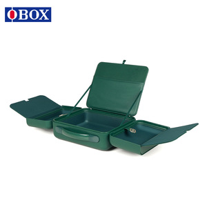 Estuche Organizador de Maquillaje XOBO Verde, Bolsa de Aseo Portátil de Viaje con Espejo, Diseño Multicapa Impermeable - Product Image 5