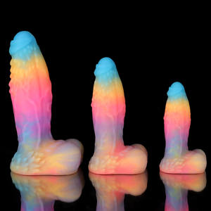 Dildo de Silicona Luminoso Scarletsin D-57 Design <span class=keywords><strong>Dilo</strong></span> Thrust, Líquido Espacial Suave, 100% Impermeable, Sensación Realista, Juguete Sexual para Adultos, Talla S - Product Image 4