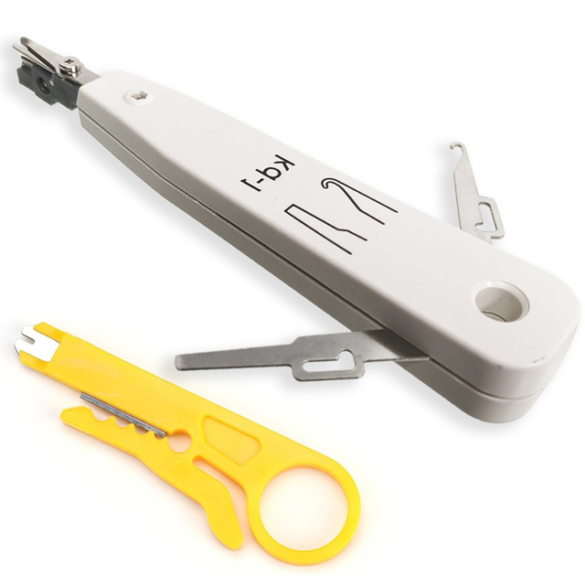 110 Type Insert Cutting Crimping Pliers Krone Wire Plastic Handle ODM Impact RJ45 Punch Down Tool for Network Cable