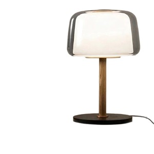 Nordic Minimalist Table Lamp E27 LED 110V Solid Wood Base Glass Shade Desk <b>Lighting</b> - Product Image 5