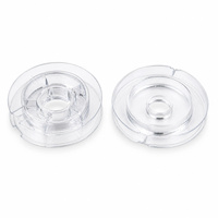 Bobines en plastique moulées par injection, petites, transparentes, vides, de 50 mm, personnalisées OEM, pour ligne de pêche, fil à bijoux, cordon élastique, fil à perler