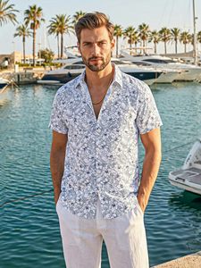Matching Family <b>Beach</b> <b>Shirts</b> <b>Mens</b> Womens Summer Aloha <b>Shirt</b> Vintage Tropical Floral Print Breathable 100% Polyester Short Sleeve - Product Image 2