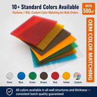 Fabricant de plaques alvéolaires en polycarbonate en gros, plaques PC multi-parois protégées contre les UV pour les projets de puits de lumière et de toiture