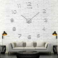 Autocollant mural décoratif pour la maison de 17 à 47 pouces, cadre numérique 3D sans cadre, horloge murale 3D DIY